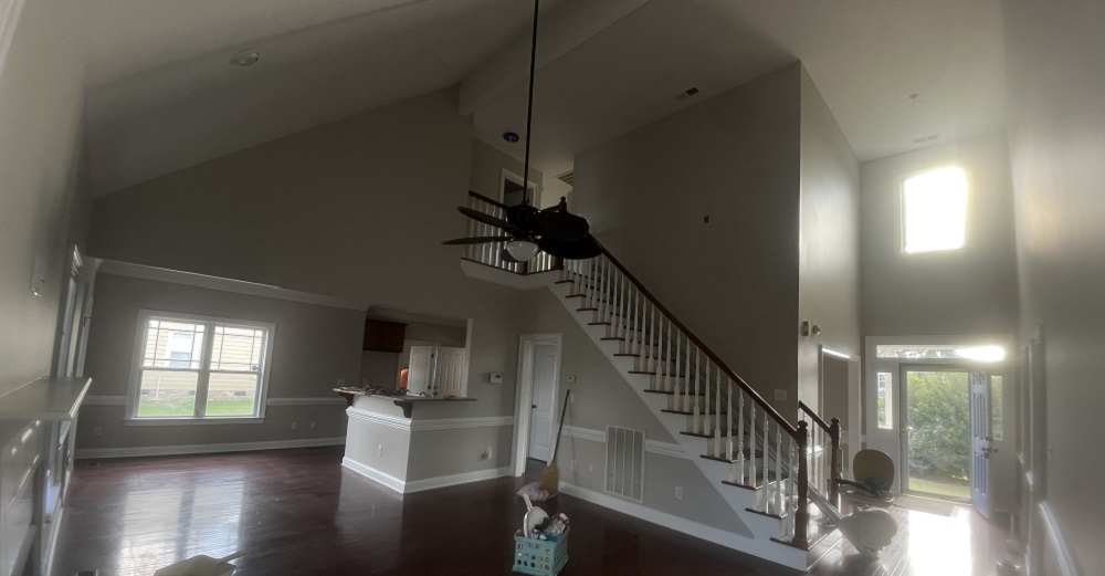 Interior living room repainting in Fayetteville NC